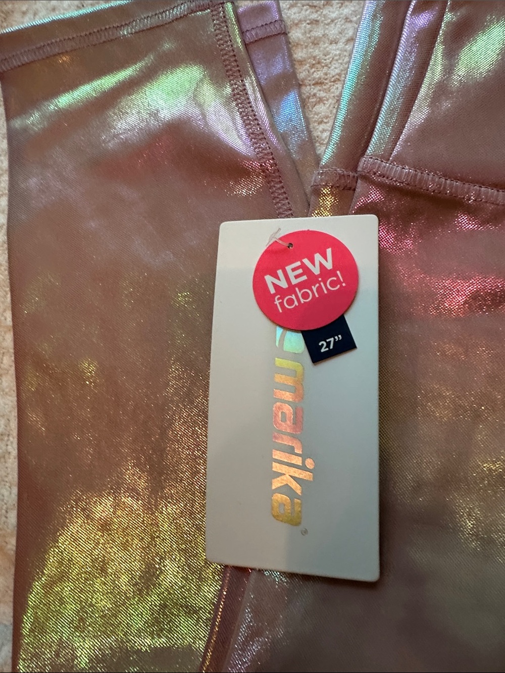 Marika Pink Iridescent Shimmer Leggings - Picture 2 of 5